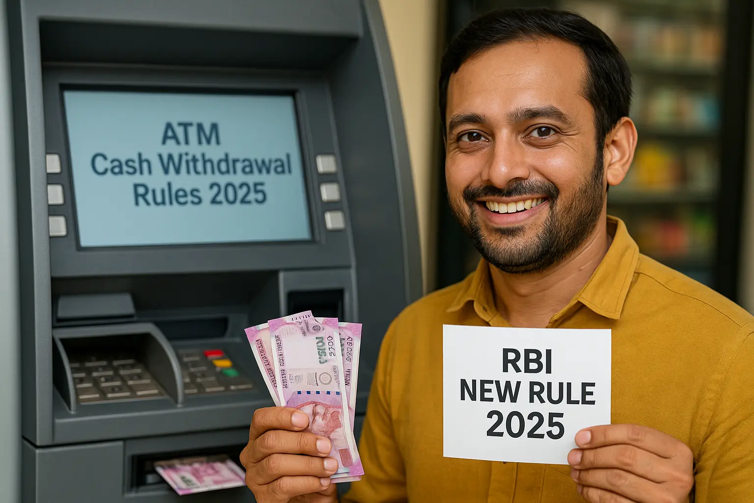 ATM Cash Withdrawal Rules 2025 – RBI New Rule, cash withdrawal limit & charges