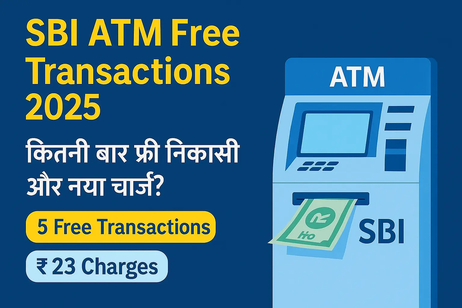 SBI ATM Free Transactions और चार्जेस