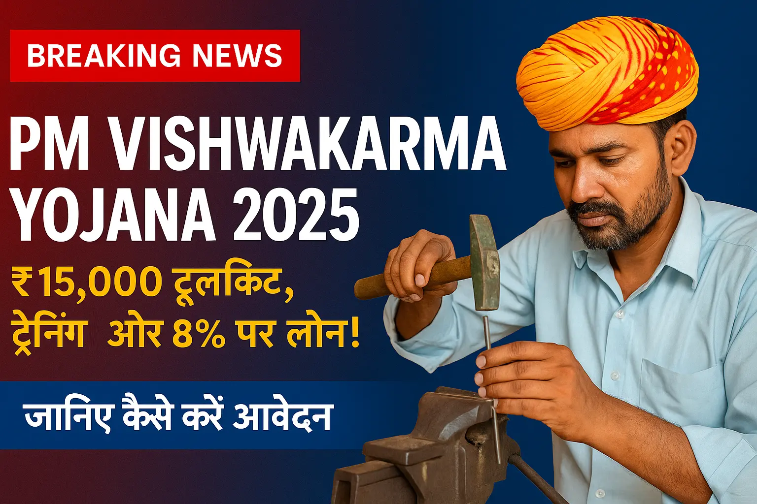 Vishwakarma Yojana 2025 – कारीगरों और शिल्पकारों को ₹15,000 टूल किट सब्सिडी