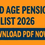 Google Discover size bold Arial font text-only image with text 'Old Age Pension List 2026 - Download PDF Now', vibrant orange and navy blue colors, 1200x628 pixels